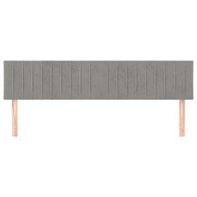vidaXL Κεφαλάρια Κρεβατιού 2 τεμ. Αν. Γκρι 100x5x78/88 εκ. Βελούδινο