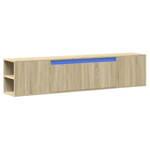 vidaXL Έπιπλο Τοίχου Τηλεόρασης με LED Sonoma Δρυς 180x31x39,5 εκ.