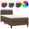 vidaXL &Kappa;&rho;&epsilon;&beta;ά&tau;&iota; Boxspring &mu;&epsilon; &Sigma;&tau;&rho;ώ&mu;&alpha; & LED &Sigma;&kappa;.&Kappa;&alpha;&phi;έ 90x190 &epsilon;&kappa;. &Upsilon;&phi;&alpha;&sigma;&mu;ά&tau;&iota;&nu;&omicron;