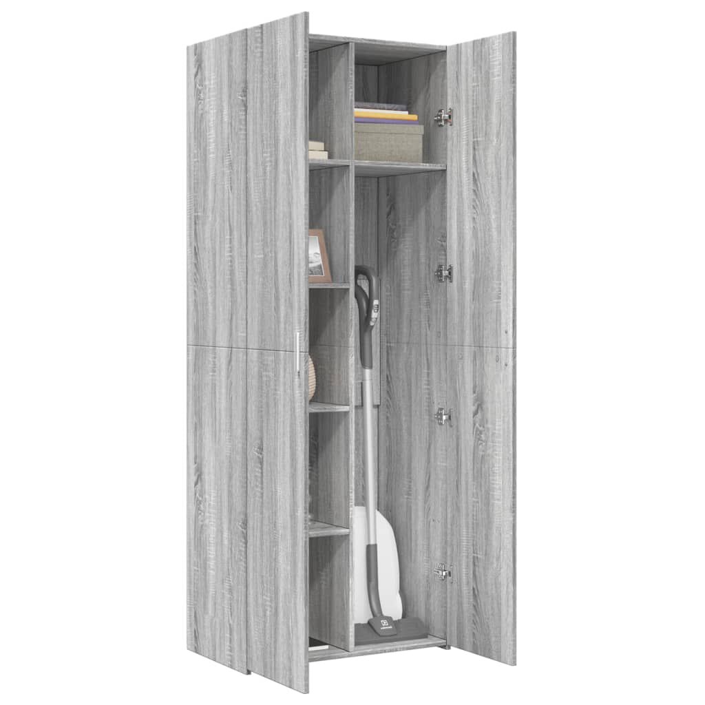 vidaXL Ντουλάπι Γκρι Sonoma 70x42,5x185 εκ. από Επεξεργασμένο Ξύλο