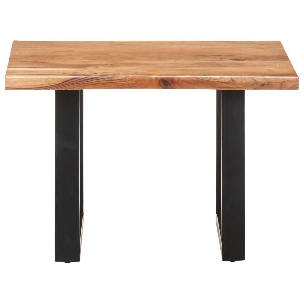 vidaXL Τραπεζάκι Σαλονιού Live Edge 60x60x40 εκ. Μασίφ Ξύλο Ακακίας