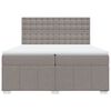 vidaXL &Kappa;&rho;&epsilon;&beta;ά&tau;&iota; Boxspring &mu;&epsilon; &Sigma;&tau;&rho;ώ&mu;&alpha; Taupe 200x200 &epsilon;&kappa;. &Upsilon;&phi;&alpha;&sigma;&mu;ά&tau;&iota;&nu;&omicron;
