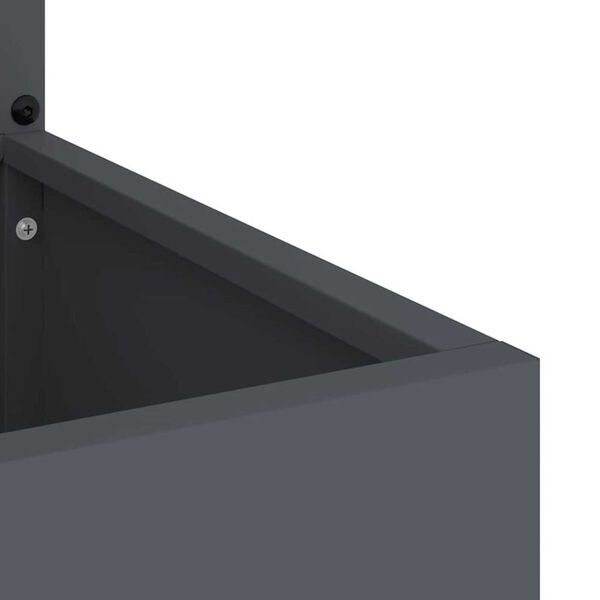 vidaXL Γλάστρα Κήπου με Διακοσμητική Πάνελ Ανθρακί 32 x 140 εκ.