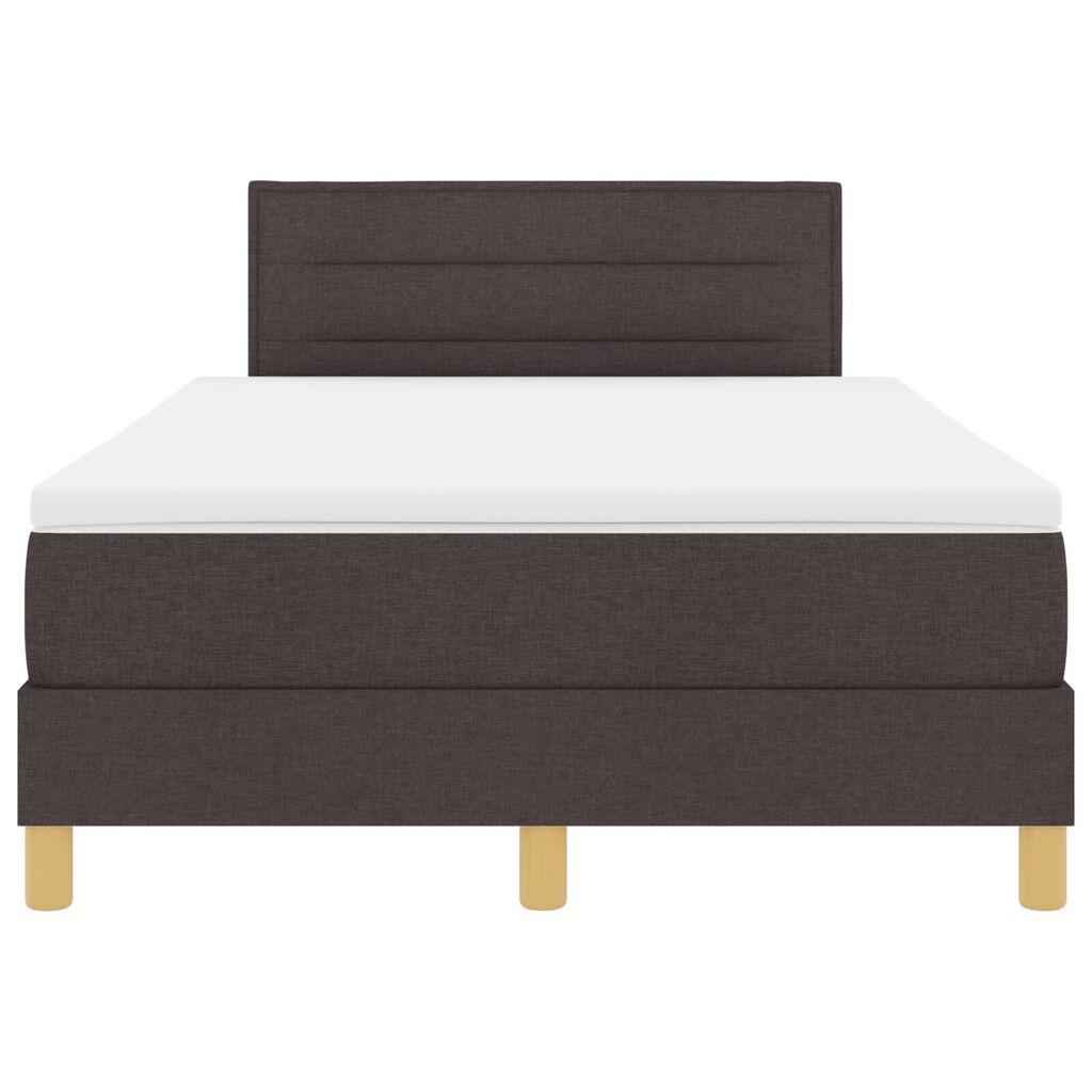 vidaXL Box Spring Κρεβάτι Σκούρο καφέ Ξύλο 120 x 200 cm Ανθεκτικό