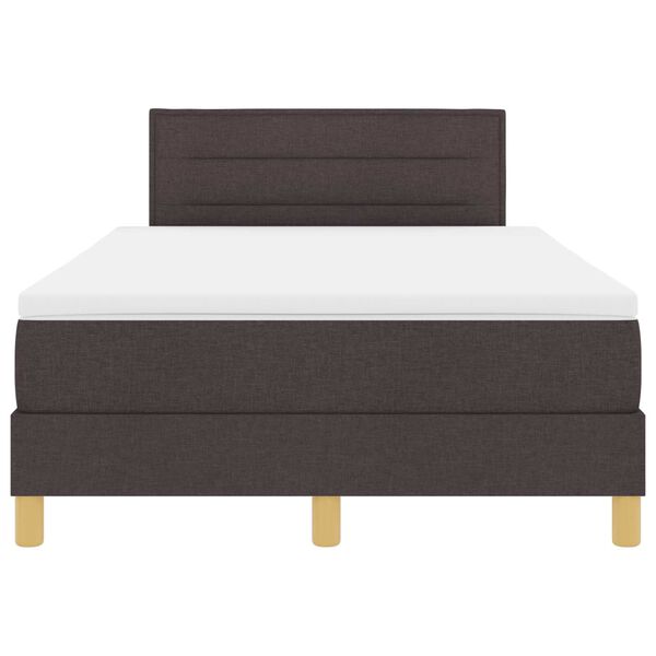 vidaXL Box Spring Κρεβάτι Σκούρο καφέ Ξύλο 120 x 200 cm Ανθεκτικό