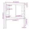 vidaXL Κεφαλάρι Μαύρο 81 x 4 x 100 εκ. από Μασίφ Ξύλο Πεύκου