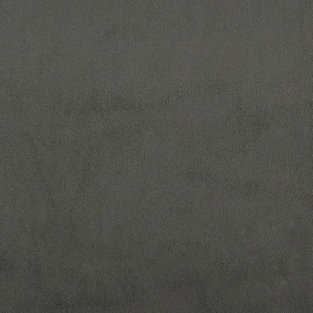 vidaXL Στρώμα με Pocket Springs Σκούρο Γκρι 90x220x20 εκ. Βελούδινο