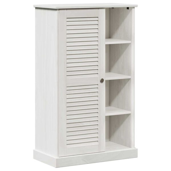 vidaXL Ντουλάπι Μπάνιου Λευκό 68 x 34 x 110 εκ. Μασίφ ξύλο πεύκου