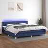 vidaXL &Kappa;&rho;&epsilon;&beta;ά&tau;&iota; Boxspring &mu;&epsilon; &Sigma;&tau;&rho;ώ&mu;&alpha; & LED &Mu;&pi;&lambda;&epsilon; 200x200 &epsilon;&kappa;. &Upsilon;&phi;&alpha;&sigma;&mu;ά&tau;&iota;&nu;&omicron;