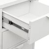 vidaXL Μπουφές Λευκός 75 x 35 x 70 εκ. από Ατσάλι και Ψημένο Γυαλί