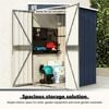 vidaXL Αποθήκη Κήπου Επιτοίχια Ανθρακί 118 x 100 x 178 εκ. από Ατσάλι