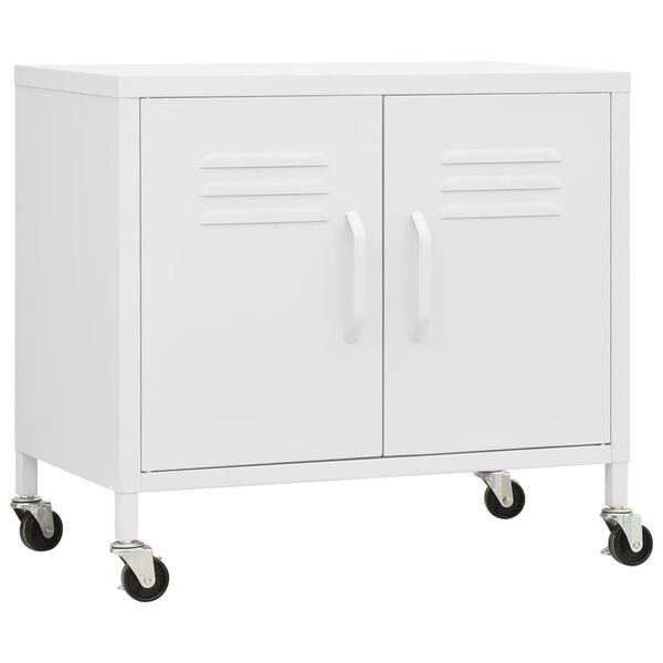 vidaXL Ντουλάπι Αποθήκευσης Λευκό 60 x 35 x 56 εκ. από Ατσάλι