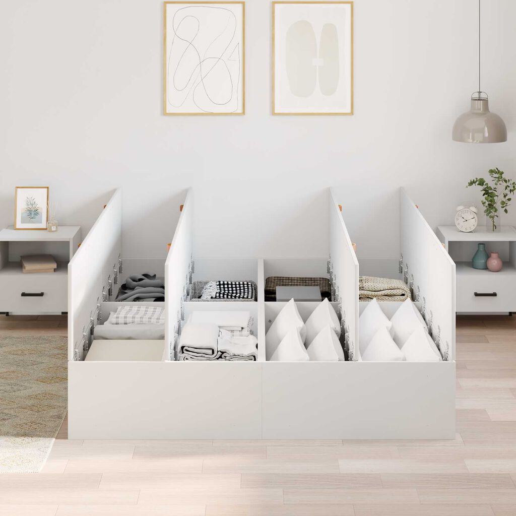 VidaXL Κρεβάτι Αποθηκευτικό Λευκό 150x200 εκ.