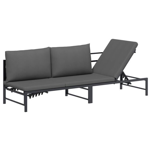 vidaXL &Xi;&alpha;&pi;&lambda;ώ&sigma;&tau;&rho;&alpha; 3 &Alpha;&tau;ό&mu;&omega;&nu; &Mu;&alpha;ύ&rho;&omicron; 200 x 62 x 59 &epsilon;&kappa; Textilene