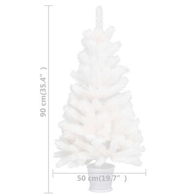 vidaXL Χριστουγεννιάτικο Δέντρο Τεχνητό Αληθοφανής Βελόνες Άσπρο 90εκ.