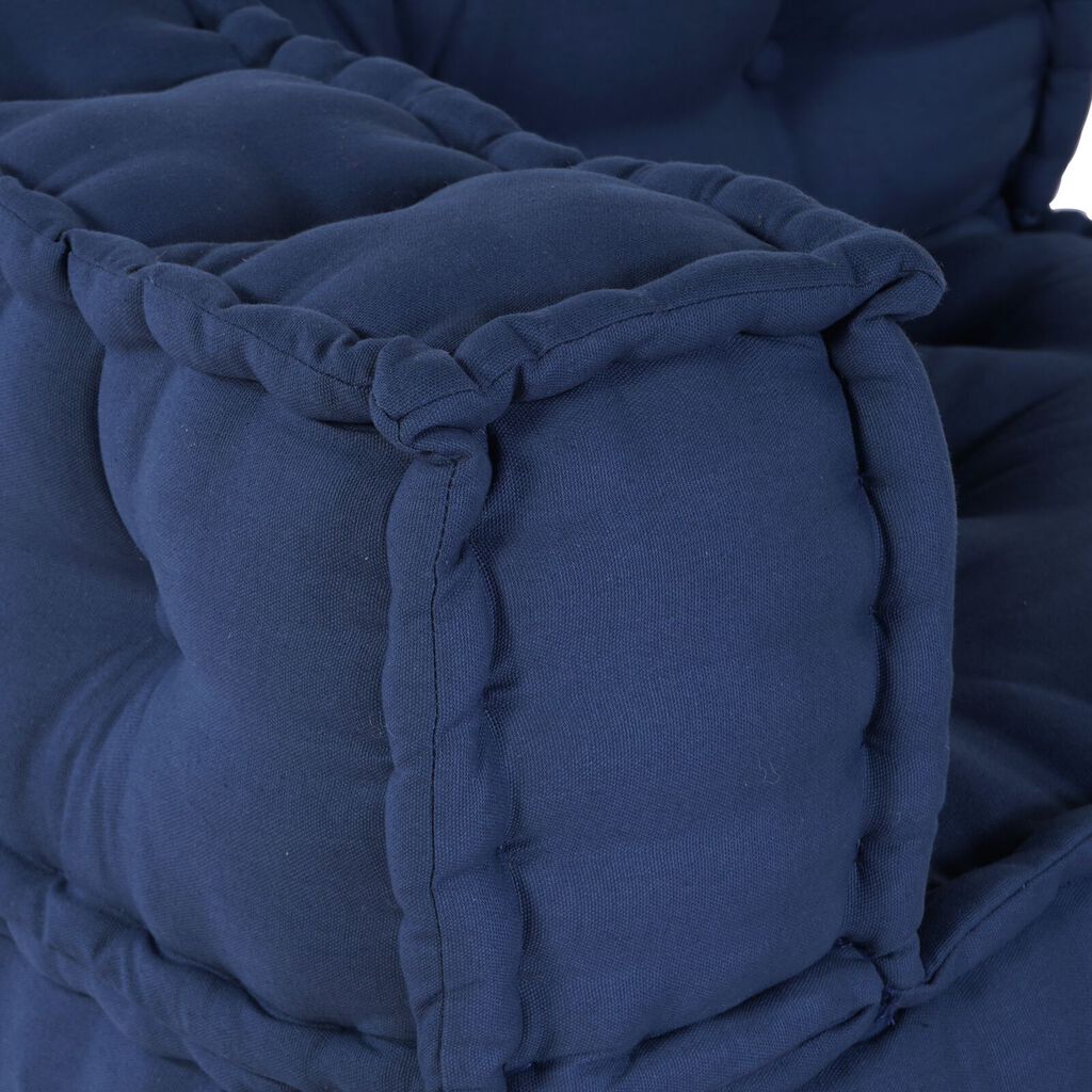 vidaXL Μοντέρνος Πούφ Indigo 70x70x54 Ύφασμα