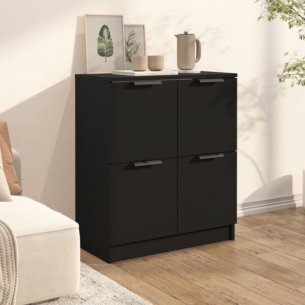 vidaXL Ντουλάπι Μαύρο 60 x 30 x 70 εκ. από Επεξεργασμένο Ξύλο