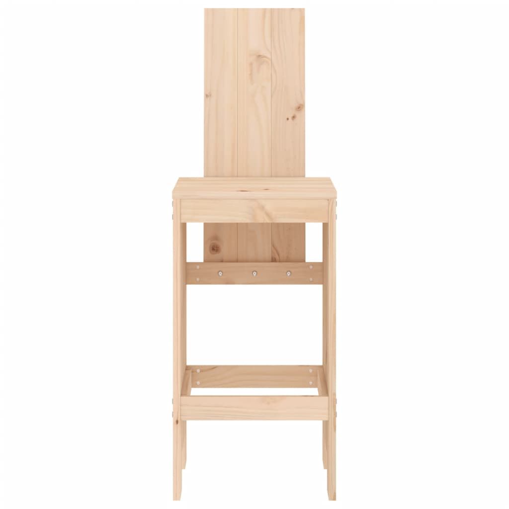 vidaXL Σκαμπό Μπαρ 2 Τεμ. 40 x 42 x 120 εκ. από Μασίφ Ξύλο Πεύκου