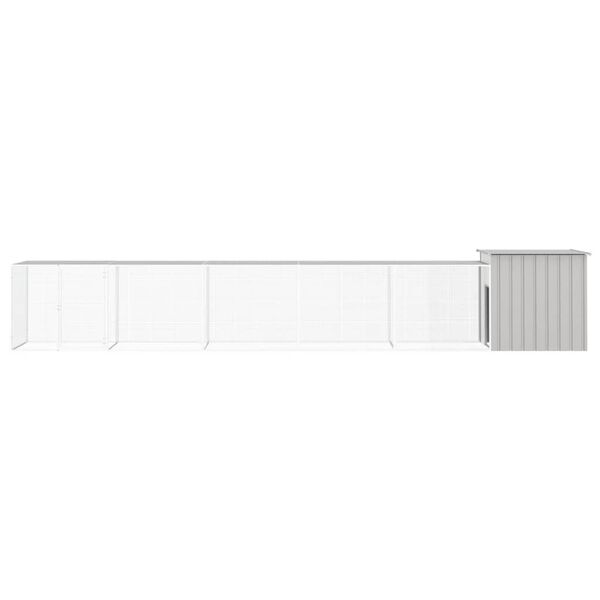 vidaXL Κοτέτσι - Κλουβί Γκρι 600x91x100 εκ. από Γαλβανισμένο Χάλυβα