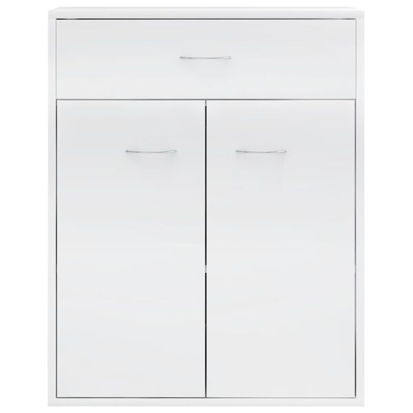vidaXL Ντουλάπι Γυαλιστερό Λευκό 60 x 30 x 75 εκ. από Επεξ. Ξύλο