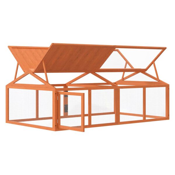vidaXL Κουτί Περίφραξης Καφέ 200x112,5x74 εκ. από Μασίφ Ξύλο Πεύκου