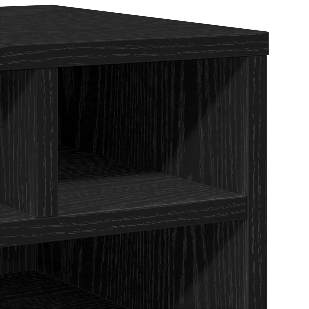 vidaXL Σταντ Εκτυπωτή Μαύρη Δρυς 40x32x22,5 cm Κατασκευασμένο Ξύλο