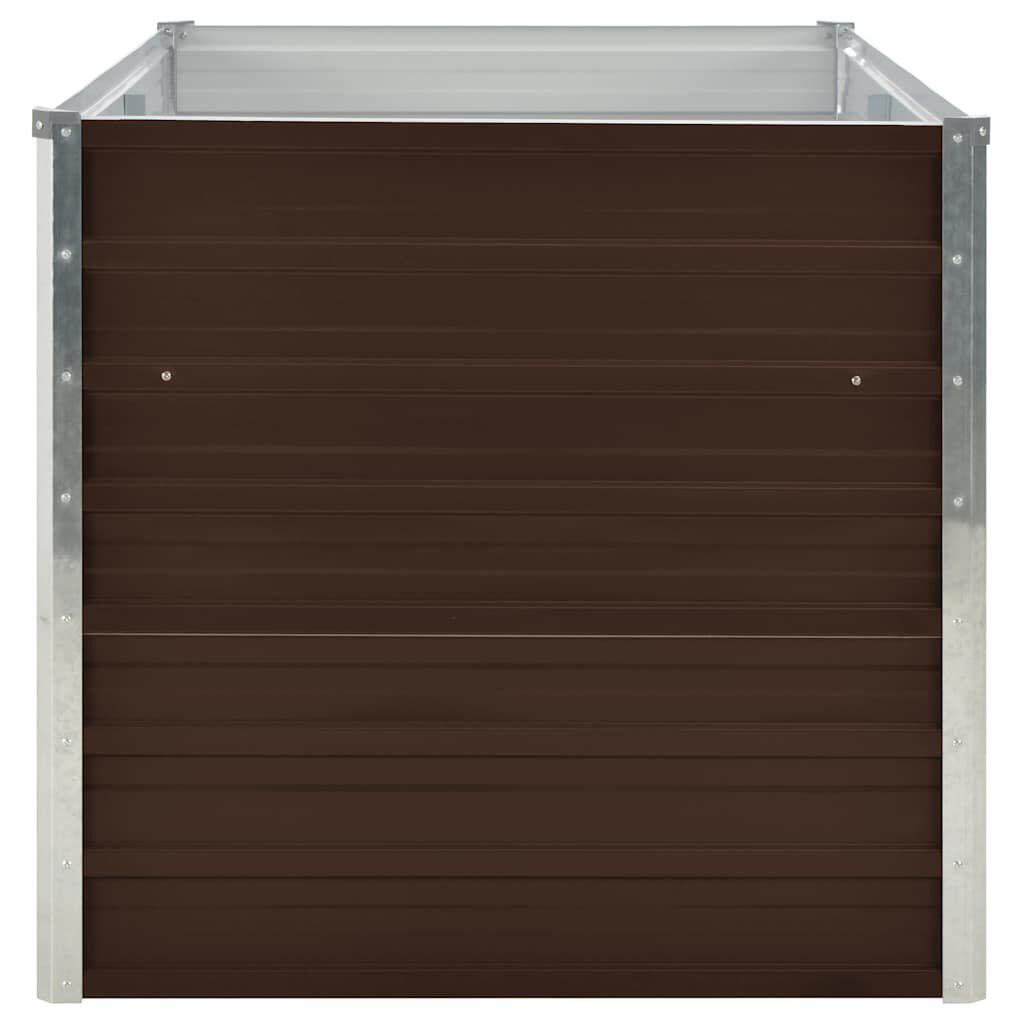 vidaXL Ζαρντινιέρα Ψηλή Καφέ 160 x 80 x 77 εκ. από Γαλβανισμένο Χάλυβα