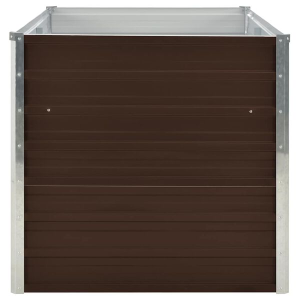vidaXL Ζαρντινιέρα Ψηλή Καφέ 160 x 80 x 77 εκ. από Γαλβανισμένο Χάλυβα