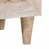 vidaXL Πλαϊνό γραφείο με ράφι Λευκό 60 x 33 x 75 cm Μασίφ ξύλο μάνγκο