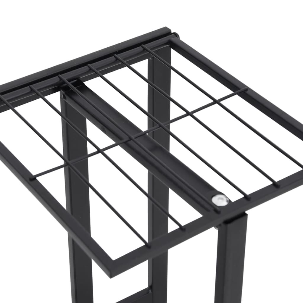 vidaXL Ανθοστήλη 4 Επιπέδων Μαύρη 43 x 22 x 76 εκ. Μεταλλική
