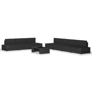 vidaXL &Sigma;&alpha;&lambda;ό&nu;&iota; &Kappa;ή&pi;&omicron;&upsilon; 8 &Tau;&epsilon;&mu;&alpha;&chi;ί&omega;&nu; &Mu;&alpha;ύ&rho;&omicron; &alpha;&pi;ό &Sigma;&upsilon;&nu;&theta;&epsilon;&tau;&iota;&kappa;ό &Rho;&alpha;&tau;ά&nu;