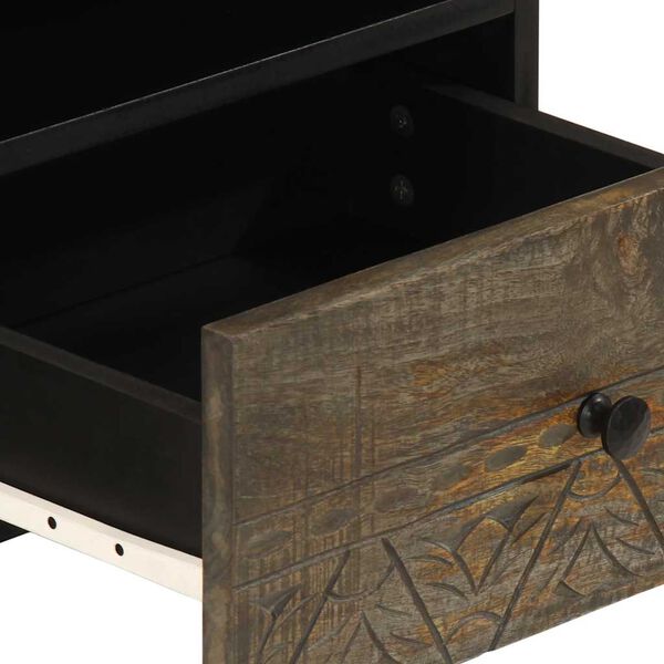 vidaXL Τραπεζάκι σαλονιού ανοιχτό γκρι 80x54x40 cm μασίφ ξύλο Mango