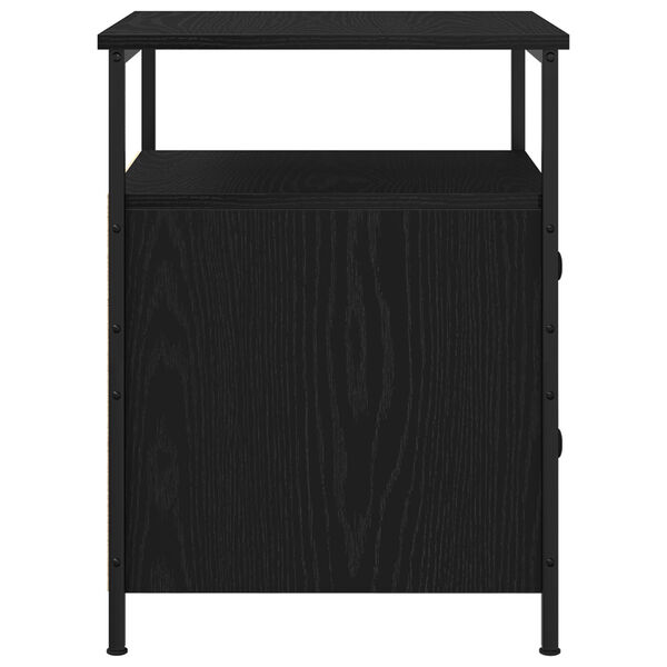 vidaXL Κομοδίνο με συρτάρι Μαύρη δρυς 44 x 45 x 60 εκ