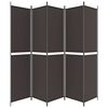 vidaXL Διαχωριστικό Δωματίου με 5 Πάνελ Καφέ 250x220 εκ. από Ύφασμα