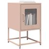 vidaXL Κομοδίνο ροζ 36x39x60,5 cm από χάλυβα ψυχρής έλασης