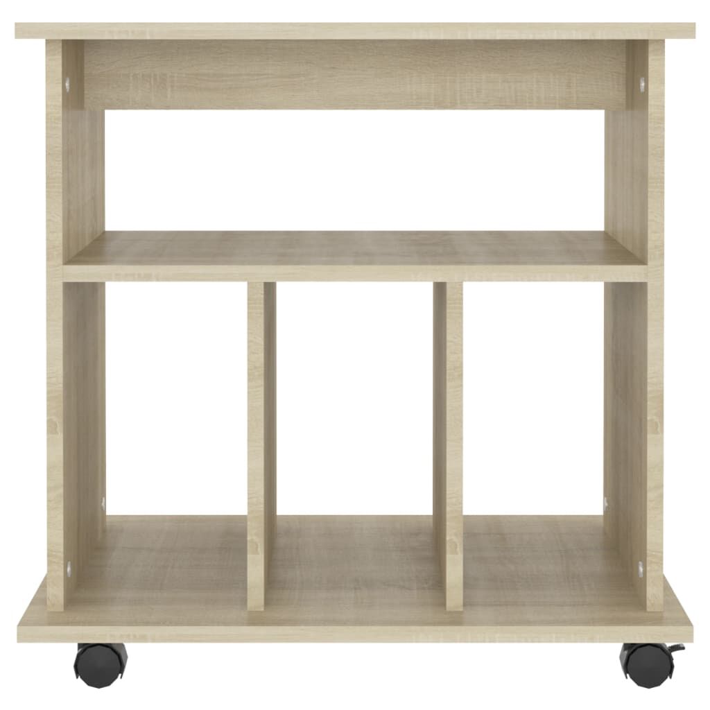 vidaXL Ντουλάπι Τροχήλατο Sonoma Δρυς 60 x 45 x 60 εκ. από Επεξ. Ξύλο