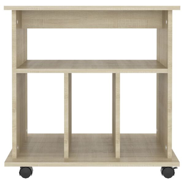 vidaXL Ντουλάπι Τροχήλατο Sonoma Δρυς 60 x 45 x 60 εκ. από Επεξ. Ξύλο