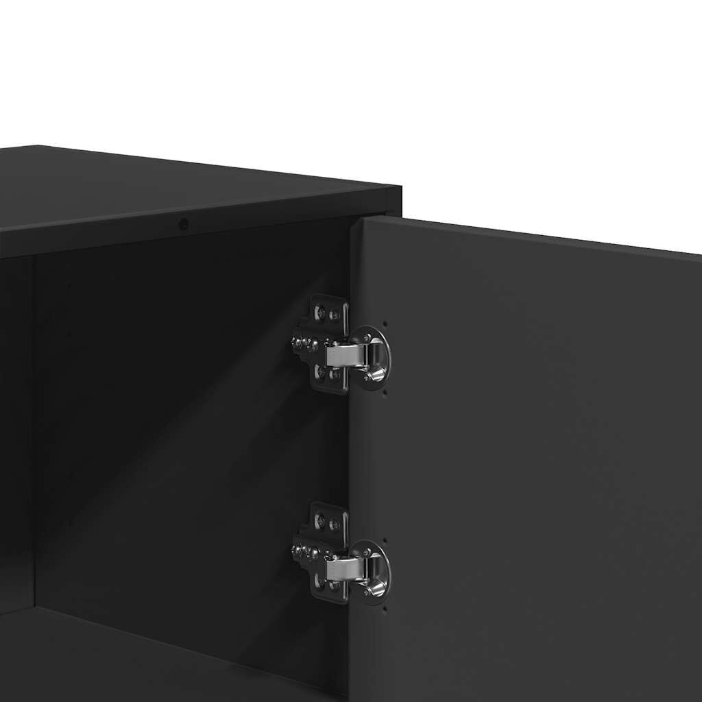 vidaXL Ντουλάπι Μαύρο από 68x35x106,5 cm Επεξεργασμένο Ξύλο μέταλλο