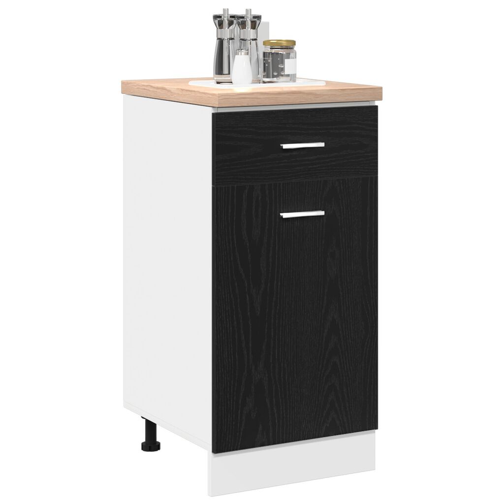 vidaXL Κάτω Ντουλάπι Συρταριού - Μαύρη Δρύς, 40x46x81.5 εκ, Φτιαγμένο από Επεξεργασμένο Ξύλο