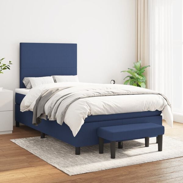 vidaXL &Kappa;&rho;&epsilon;&beta;ά&tau;&iota; Boxspring &mu;&epsilon; &Sigma;&tau;&rho;ώ&mu;&alpha; &Mu;&pi;&lambda;&epsilon; 120x190 &epsilon;&kappa;. &Upsilon;&phi;&alpha;&sigma;&mu;ά&tau;&iota;&nu;&omicron;
