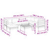 vidaXL Καναπές Κήπου Σετ 8 Τεμ. Μασίφ Ψευδοτσούγκα Ελάτης Μαξιλάρια