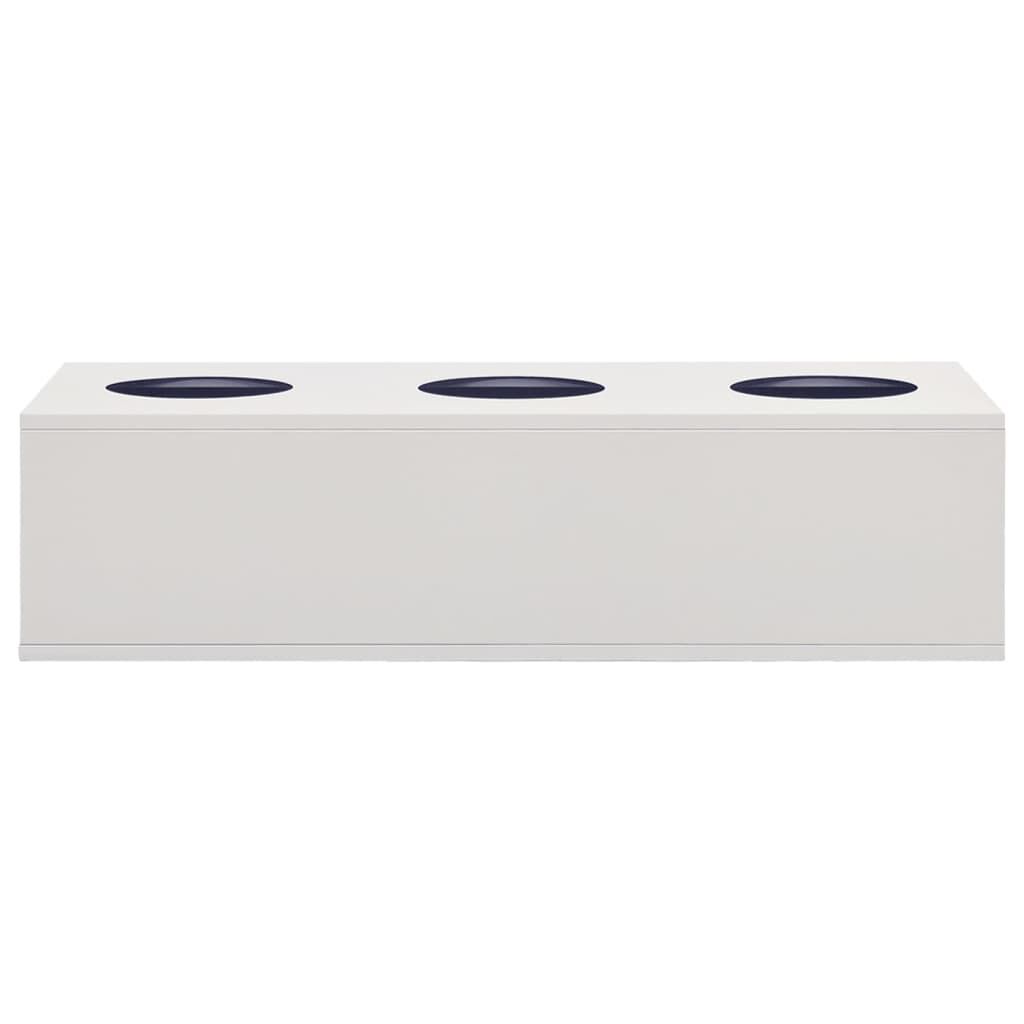 vidaXL Ανθοδοχείο Ανοιχτό Γκρι 90 x 40 x 23 εκ. Ατσάλινο