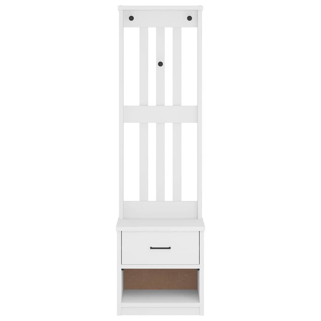vidaXL Δέντρο χωλ SANDENS Λευκό 45x40x159,5 εκ. Πεύκο μασίφ ξύλο