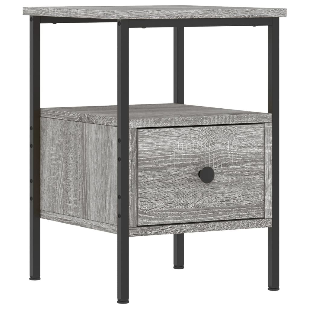 vidaXL Κομοδίνα 2 τεμ. Γκρι Sonoma 34 x 36 x 50 εκ. Επεξεργασμένο Ξύλο