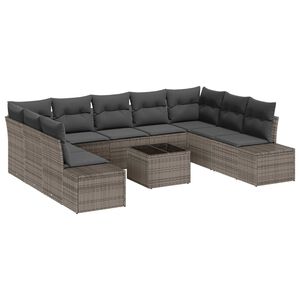 vidaXL &Sigma;&epsilon;&tau; &Kappa;&alpha;&nu;&alpha;&pi;έ &Kappa;ή&pi;&omicron;&upsilon; &mu;&epsilon; &mu;&alpha;&xi;&iota;&lambda;ά&rho;&iota; 9 pcs &Gamma;&kappa;&rho;&iota; &Pi;&omicron;&lambda;&upsilon;&rho;&alpha;&tau;ά&nu;