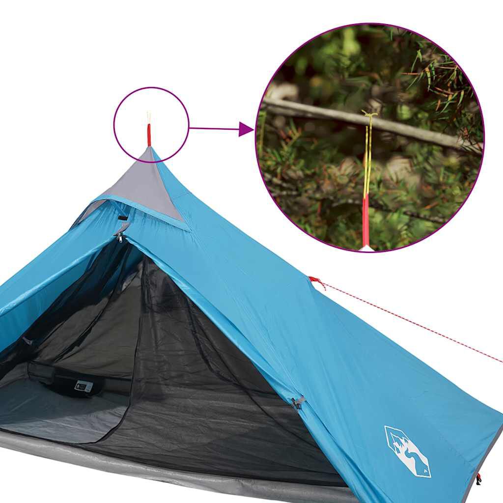 vidaXL Σκηνή Κάμπινγκ Tipi 1 Ατόμου Αδιάβροχη Μπλε