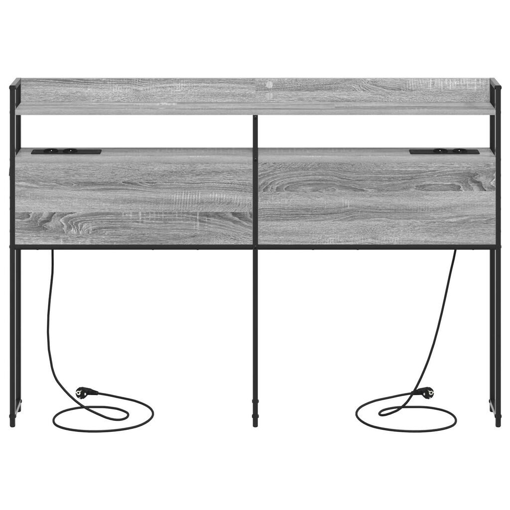 vidaXL Κεφαλάρι Αποθήκης Γκρι Sonoma 120 cm Επεξεργασμένο ξύλο