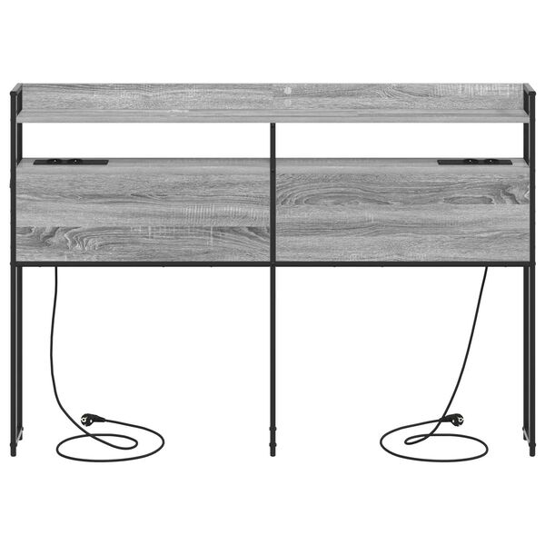 vidaXL Κεφαλάρι Αποθήκης Γκρι Sonoma 120 cm Επεξεργασμένο ξύλο