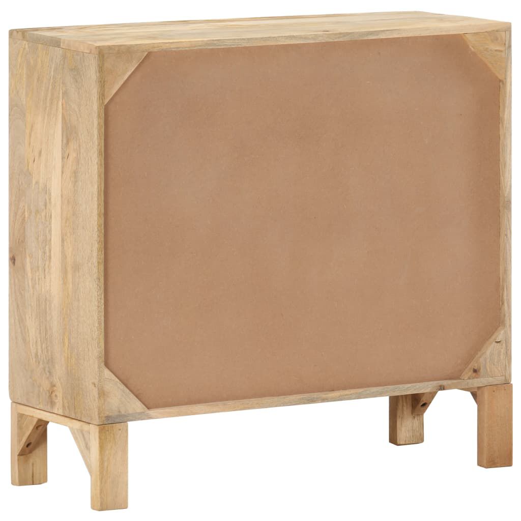 vidaXL Ντουλάπι 80x30x73 εκ. Μασίφ Ξύλο Μάνγκο και Φυσικό Ζαχαροκάλαμο