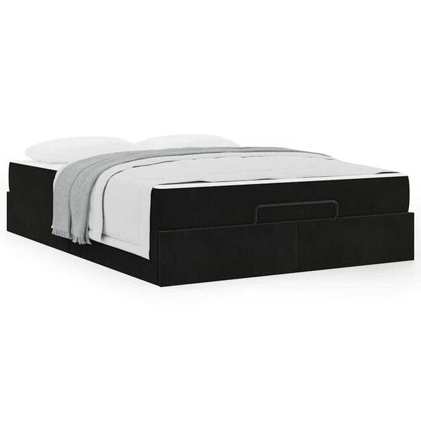 vidaXL Σκελετός Κρεβατιού Μαύρο 160 x 200 cm Βελούδο